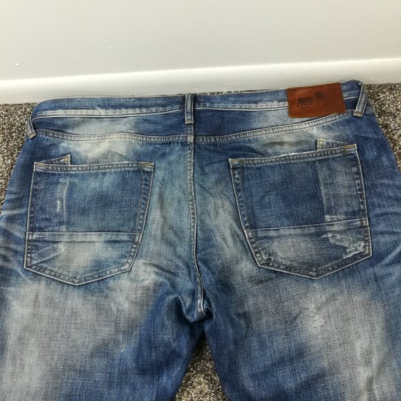 PRPS Jeans Bruised Never Broken Indigo Distressed 42x35 (Fits 44x35) - Picture 8 of 13